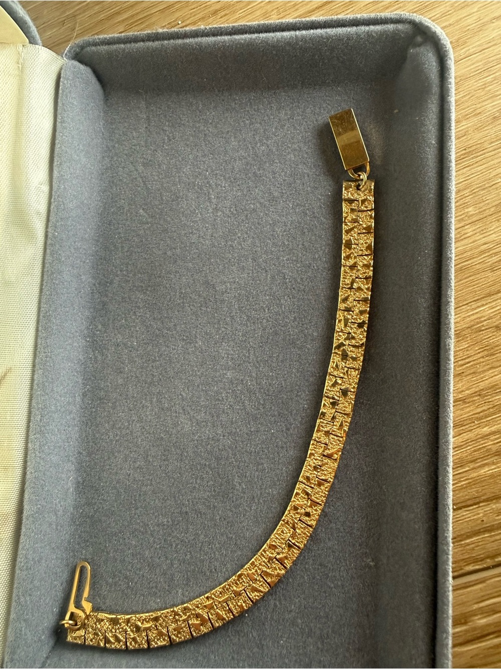 Textured Gold-Tone Bracelet